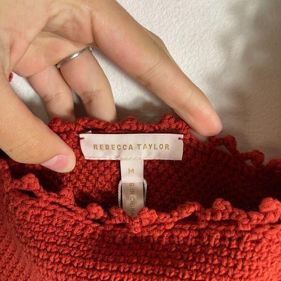 Rebecca Taylor NWT Sleeveless Knit Tank Top Red Size M - Picture 5 of 6